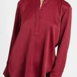Elegant red satin tunic from banana republic size xxl